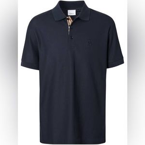 Navy Burberry Classic Polo